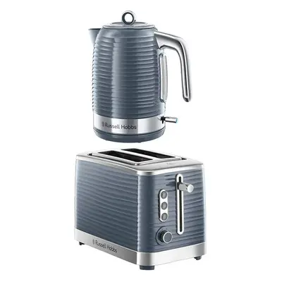 (Grey, Kettle and Slice Toaster) Russell Hobbs Inspire Electric Fast Boil Kettle, W, 1.7 Litre, 