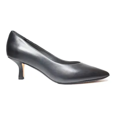 Violet Court | Black Leather | Womens Court Shoes