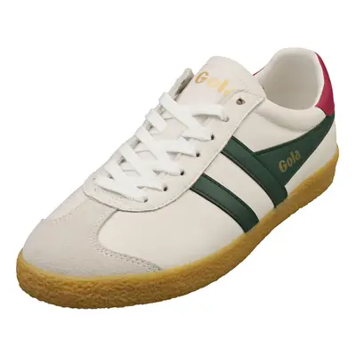 (6) Gola Medallist Womens Fashion Trainers in White Green