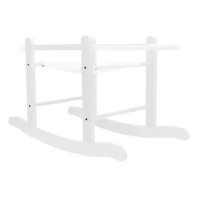 Little Gem Rocking Moses Basket Stand White | Solid Pine Wood