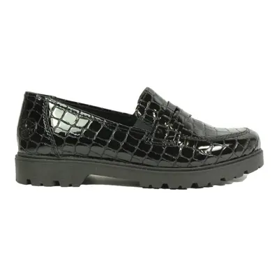 (7.5 (Adults')) | Black Croc Patent | Women's Loafer Shoes