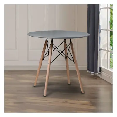 (Grey) 80cm Small Round Side Table Kitchen Office Hall