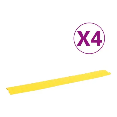 vidaXL 4x Cable Protector Ramps 98.5 cm Yellow Cover Ramp Road Traffic Signs