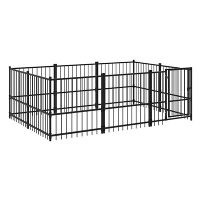 (291 x 193.5 x cm) vidaXL Outdoor Dog Kennel Steel Puppy Crate Pet Cage Enclosure Multi Sizes