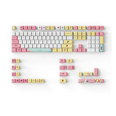 (Cherry Profile) 132/133 Keys Keycap Set Cherry/XDA Profile PBT Sublimation Keycaps for Mechanic