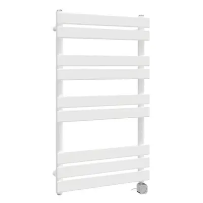 (1000x600mm, White) NRG Pre-Filled Electric Heated Towel Rail Bathroom Radiator Thermostatic War