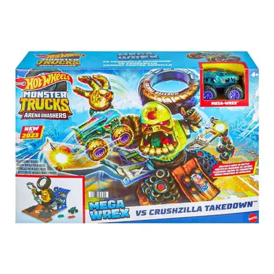 Hot Wheels Monster Trucks Arena Smashers Mega Wrex vs Crushzilla