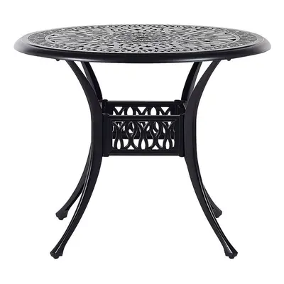 Round Garden Dining Table cm Black ANCONA