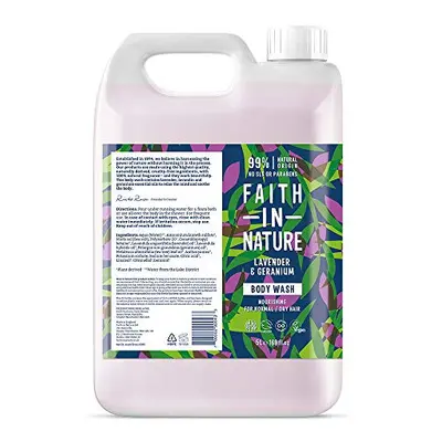 Faith In Nature Natural Lavender and Geranium Body Wash, Nourishing, Vegan and Cruelty Free, No 