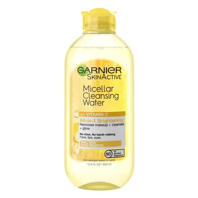 Garnier SkinActive Micellar Cleansing Water with Vitamin C, to Cleanse Skin, Remove Makeup, and 