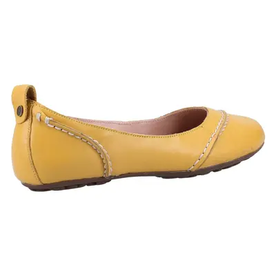 (Yellow, (Adults')) Hush Puppies Janessa Leather Women's Yellow Flats