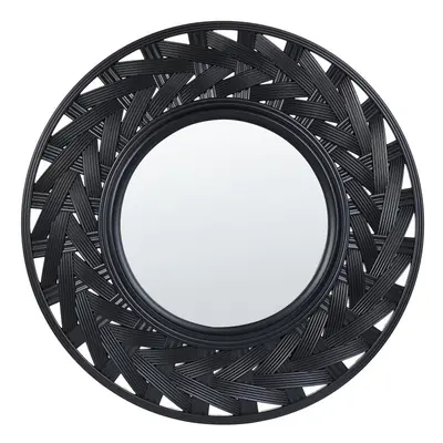 Round Wall Mirror Ã¸ cm Black TIERGA