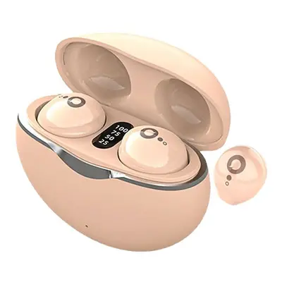 (Beige) True Wireless Bluetooth Earphone Mini Invisible Headphones HIFI Stereo Noise Reduction S