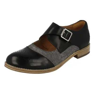 (UK 4.5, Black) Ladies Clarks Casual Shoes Zyris Nova - D Fit