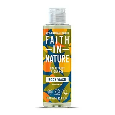 Faith In Nature ml Natural Grapefruit and Orange Body Wash, Invigorating, Vegan and Cruelty Free