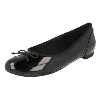 (UK 3.5, Black) Ladies Clarks Ballerina Style Flats Couture Bloom - D Fit