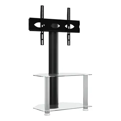 (silver, 65.5 x x cm) vidaXL Corner TV Stand for Inch Universal Cantilever TV Floor Stand