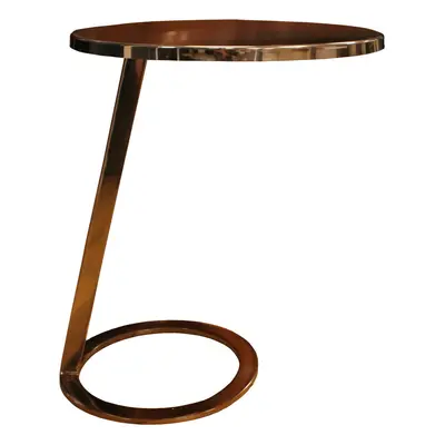 Contemporary Round Leg & Stand Coffee Table, 440mm x 550mm - Copper - Balterley