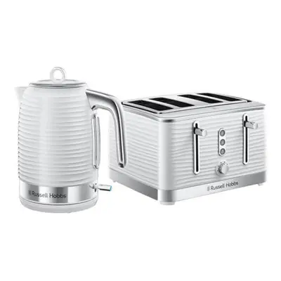 Russell Hobbs Inspire Kettle & Slice Toaster Set White