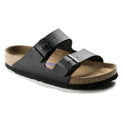 (Black, UK 8) Birkenstock Arizona BirkoFlor Soft Footbed Regular Fit Womens Mens Sandals