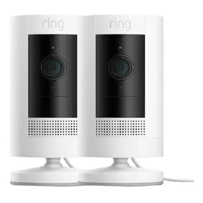 Ring Stick Up Cam Plug-In (Twin Pack) HD 1080p Smart Home Security Camera