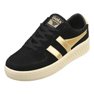 (4) Gola Grandslam Pearl Womens Fashion Trainers in Black Gold