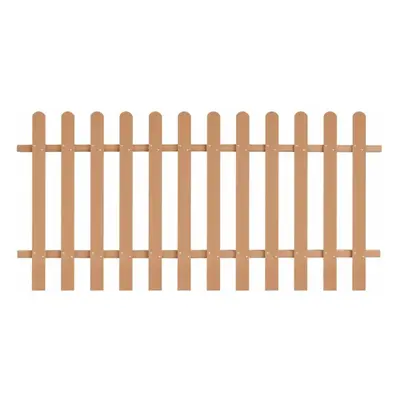 vidaXL WPC Picket Fence 200x100 cm Brown Outdoor Barrier Border Palisade