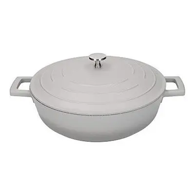 MasterClass Shallow Litre Casserole Dish with Lid - Ombre Grey