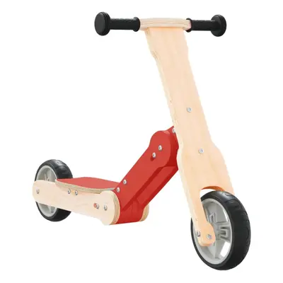 (red) vidaXL Kids Scooter 2-in-1 Balance Bike Push Strider Bicycle Kick Scooter