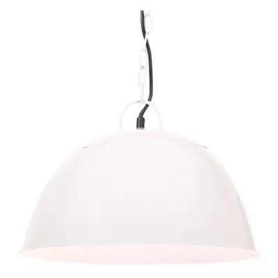 vidaXL Industrial Vintage Hanging Lamp W White Round cm E27 Ceiling