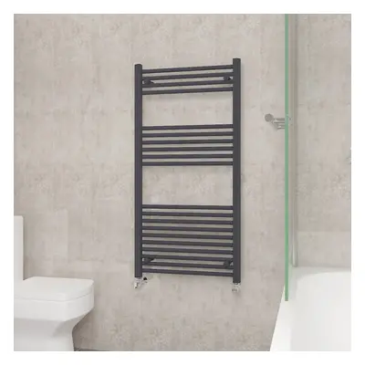 (1200x600mm, Anthracite) NRG Straight Central Heating Towel Rail Bathroom Heated Rad Radiators L