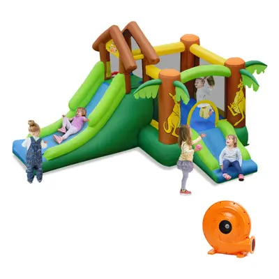 Inflatable House Slide Bouncy Jumping Castle Climbing Wall w/AirBlower