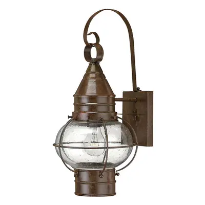 Wall Light Sconce Onion Lantern Clear Seedy Glass Sienna Bronze LED E27 100W