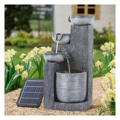 Outdoor Solar-Powered Water Fountain Rockery Decor