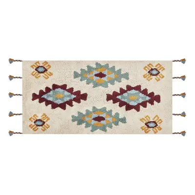 Cotton Area Rug x cm Multicolour DUZCE