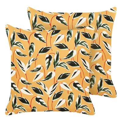 Set of Outdoor Cushions Plant Pattern TAGGIA x cm Multicolour