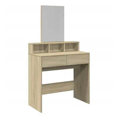 (sonoma oak) vidaXL Dressing Table with Mirror Cosmetic Table Vanity Desk Makeup Table