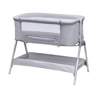 (Antarctica Grey) Kinder Valley Snoozie Bedside Crib | Co Sleeper Baby Cot