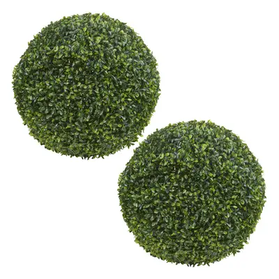 (2) Artificial Hanging Topiary Buxus Balls