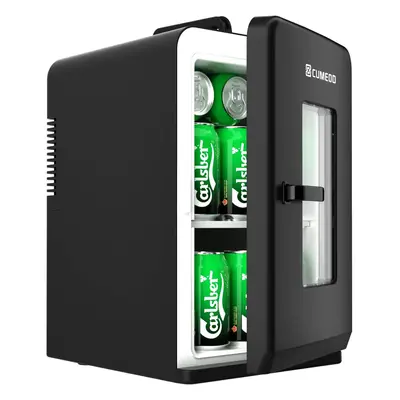 Mini Fridge Liter/21 Cans, Upgrade Portable AC DC Power Small Fridge for Bedroom, Car, Office, T