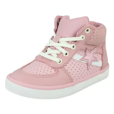 (Pink, UK Child) Childrens Clarks Casual Hi-Top Trainers City Flake