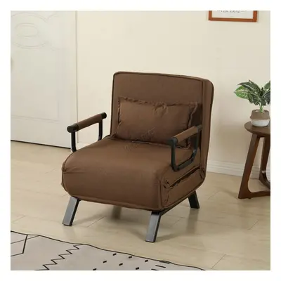 (Coffee) WestWood 4-in-1 Convert Folding Sofa Bed Floor Chair Recliner Sleeper Lounger