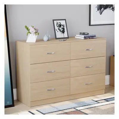 (Pine) Riano Drawer Wide Chest Bedroom Garment Storage