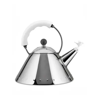 Alessi Michael graves Stainless Steel Whistling Kettle, Quarts, White