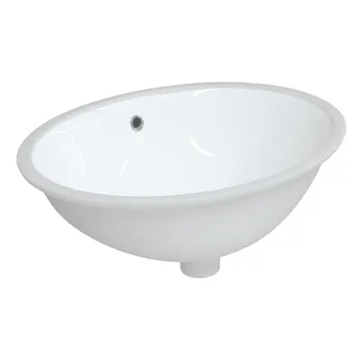 (56 x x cm) vidaXL Bathroom Sink Basin Sink Wash Basin Toilet Basin White Oval Ceramic