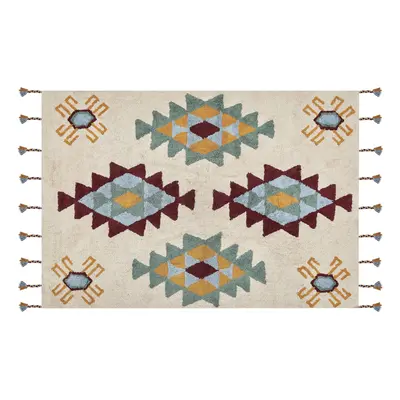 Cotton Area Rug x cm Multicolour DUZCE