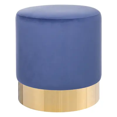 Velvet Pouffe Blue SOPHIA