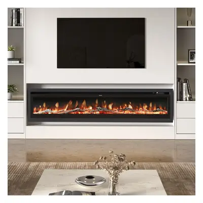 100 Inch Electric Fireplace with Remote Flame Colours 900W/1800W