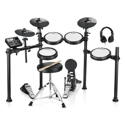 DED-200 Electric Drum Kit, Electronic Drums Set with Sounds, Drums3 Cymbals, Headphone/Drum thro