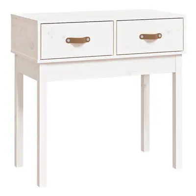 (White, 76.5 x x cm) vidaXL Solid Wood Pine Console Table Side Sofa End Accent Table Multi Colou